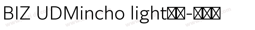 BIZ UDMincho light字体字体转换
